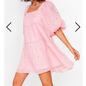 Nasty Gal Star Light Pink Mini Dress Sz 0